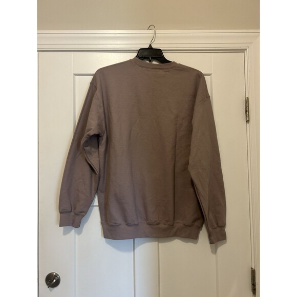 Pretty Petty Front Print Gray Purple Women's Graphic Sweatshirt SIZE LARGE - Picture 4 of 4